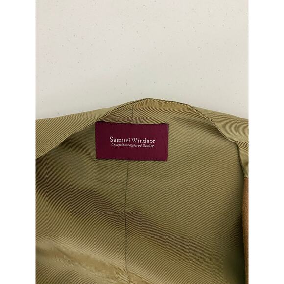 Men Samuel Windsor wool tan button dress formal suit vest, XL - Picture 4 of 4